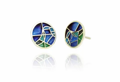 Blue Vitrall SF Earrings