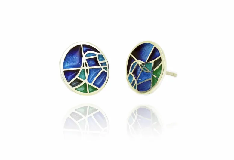 Blue Vitrall SF Earrings