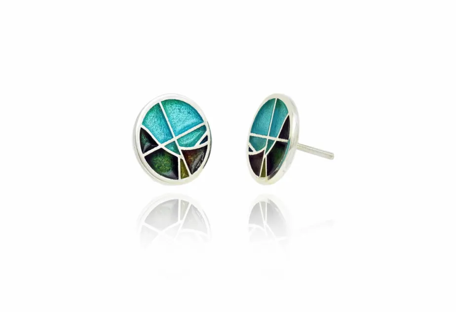 Pendientes Vitrall SF Turquesa Pequeños