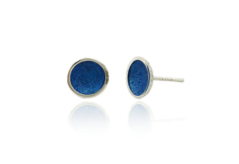 Arracades Singular 1 rodones petites blau fosc
