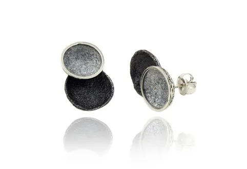 Arracades Singular 2 rodones gris grans