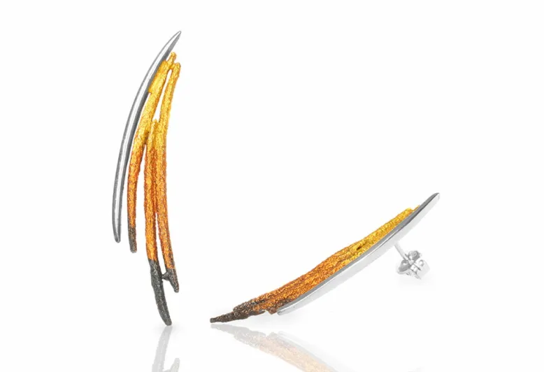Pendientes Dynamic Grandes Ocre