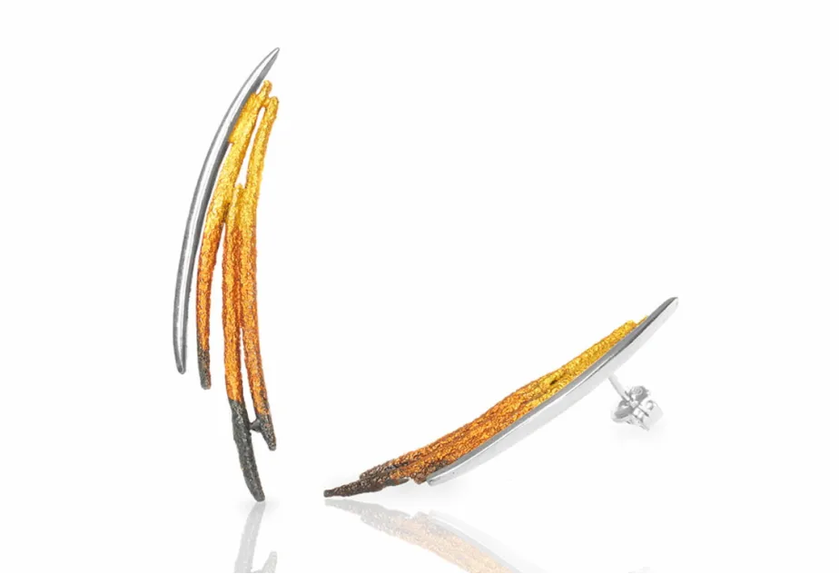 Pendientes Dynamic Grandes Ocre