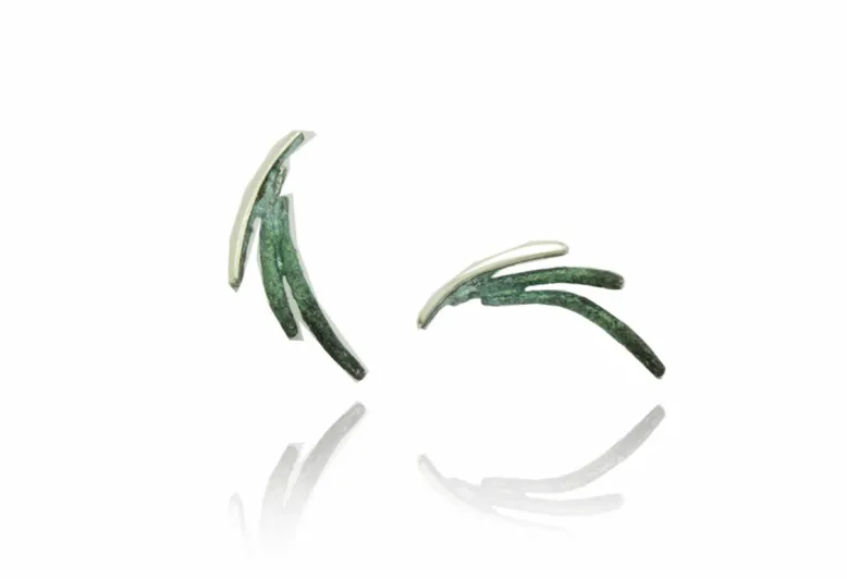 Pendientes Dynamic Pequeños Verde Esmeralda