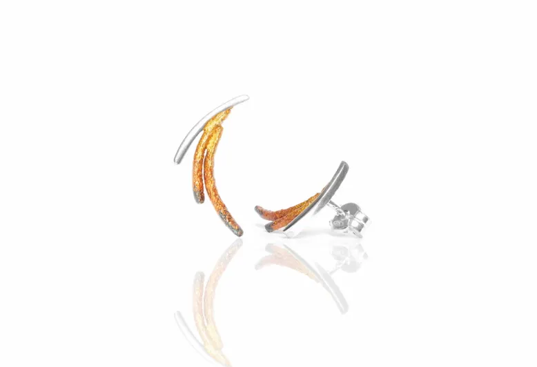 Pendientes Dynamic Pequeños Ocre