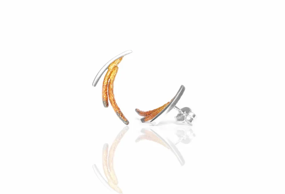 Pendientes Dynamic Pequeños Ocre