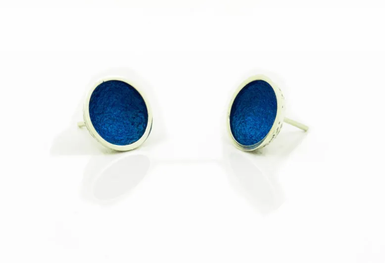 Arracades Singular 1 rodona gran blau fosc