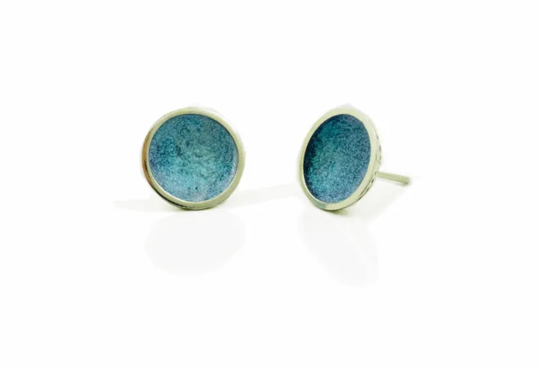 Arracades Singular 1 rodona gran blau clar