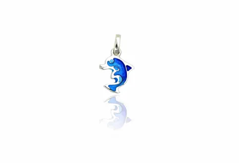 Blue dolphin pendant