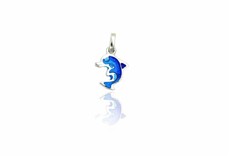 Blue dolphin pendant