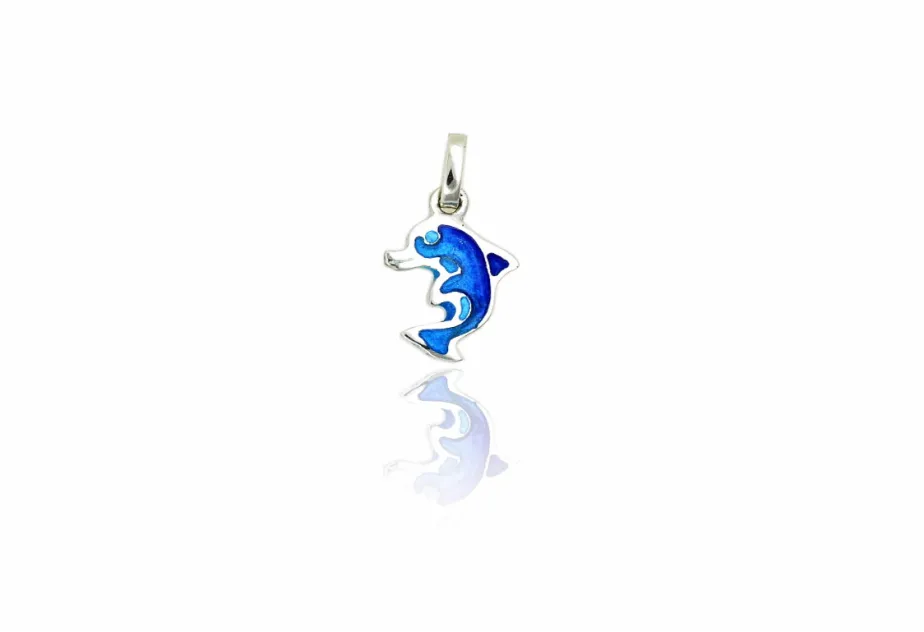 Blue dolphin pendant