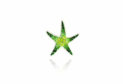 Penjoll estrella de mar trencadis verd