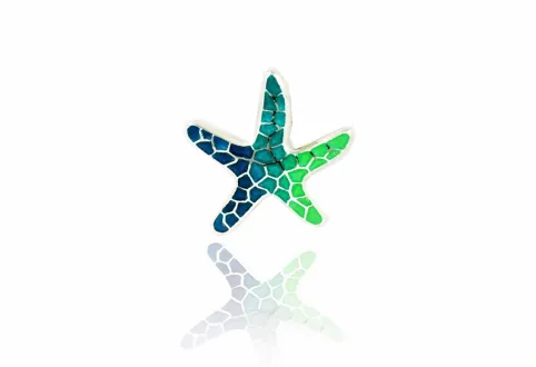 Colgante Estrella de Mar verde trencadis