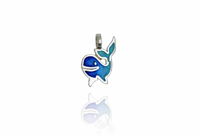 Whale blue pendant