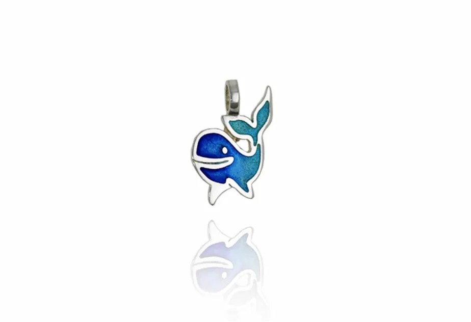Whale blue pendant