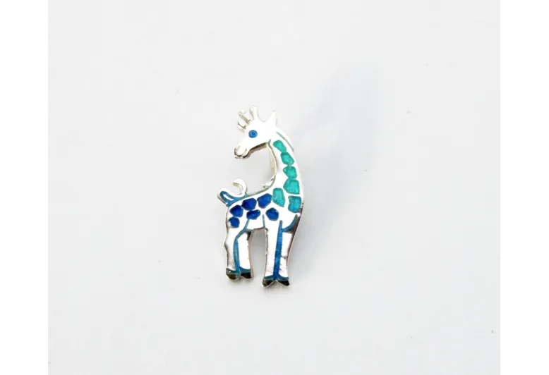 Blue giraffe pendant