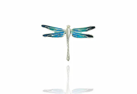 Colgante Libélula de Esmalte Azul Pequeño