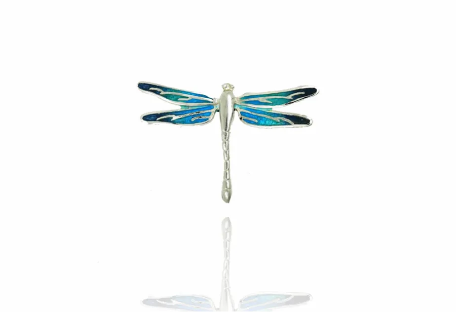 Colgante Libélula de Esmalte Azul Pequeño