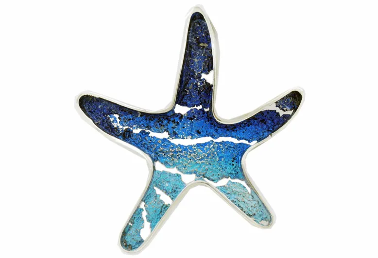 Colgante Estrella Mar-Itim grande Azul Electrico