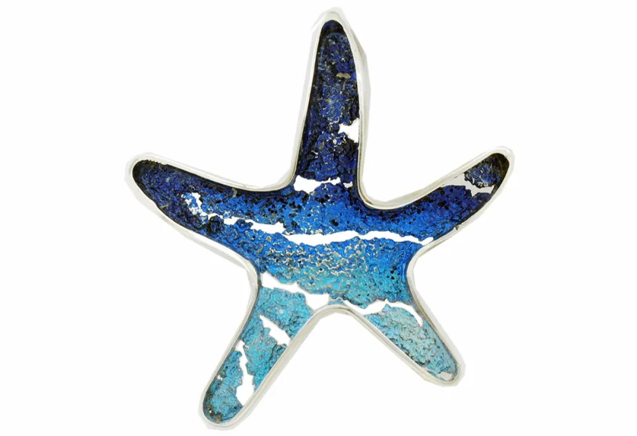 Colgante Estrella Mar-Itim grande Azul Electrico