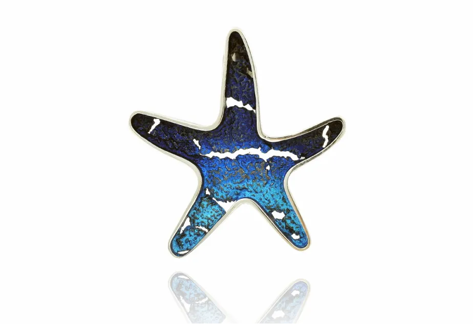 Sea Star blue medium pendant