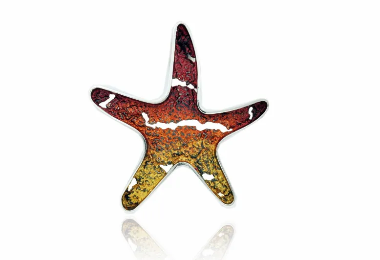 Sea Star ochre medium pendant