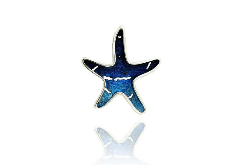 Colgante Estrella Mar-Itim pequeño azul