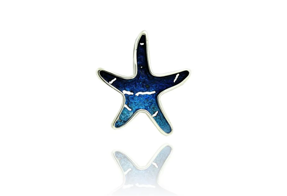 Colgante Estrella Mar-Itim pequeño azul