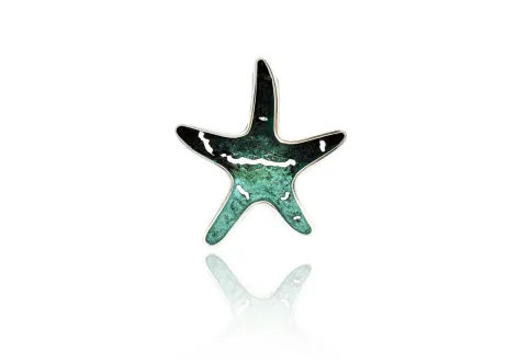 Sea Star Emerald green little pendant