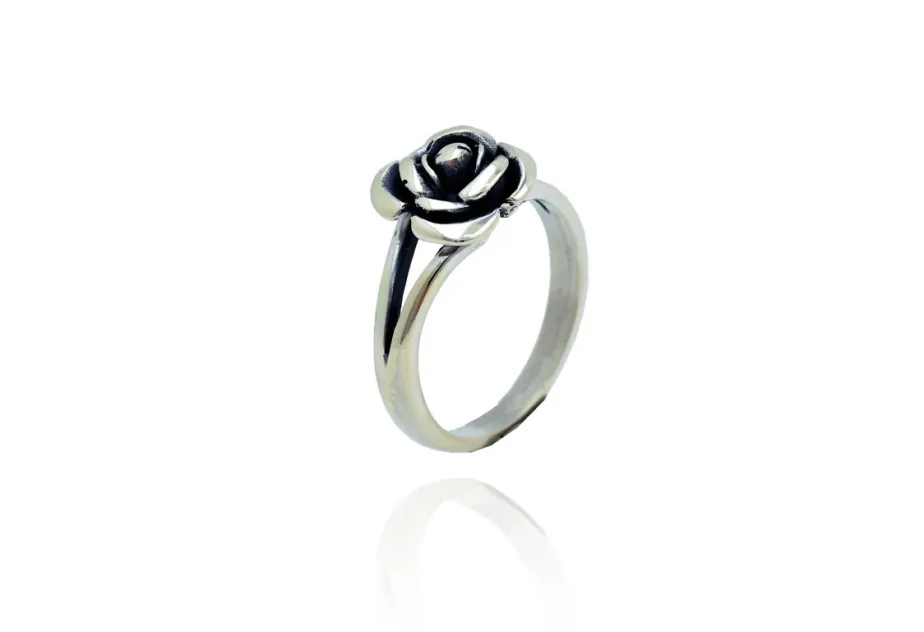 Anillo rosa plana