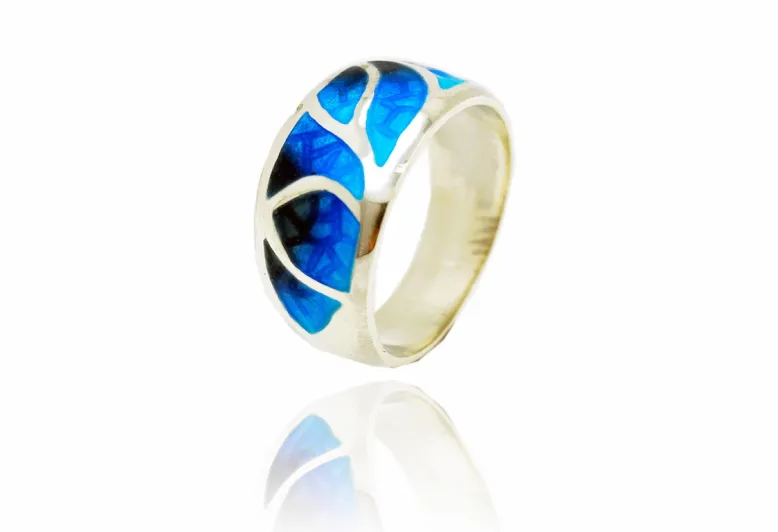 Anillo Gaudi azul