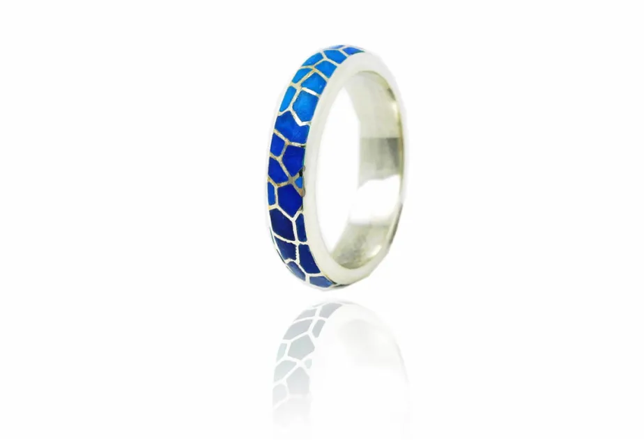Blauer 'Trencadis' Ring Gaudi