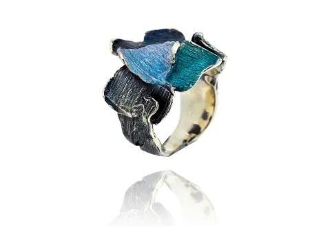 Anillo Summum pequeño azul Formentera