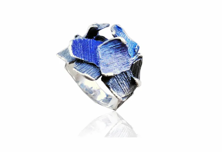 Anillo Summum pequeño azul