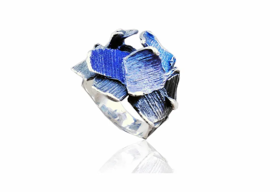 Anillo Summum pequeño azul
