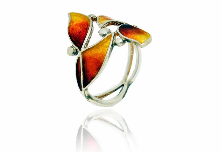 Kleiner ockerfarbener Ring Amil