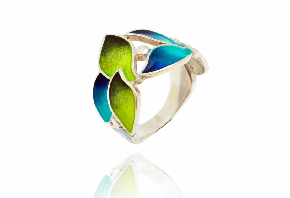 Anillo Amil Grande Turquesa Verde
