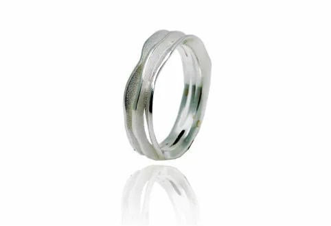 Anillo Fi Doble Plata