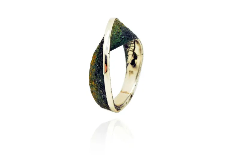 Grüner Ring Moebius, mit Textur