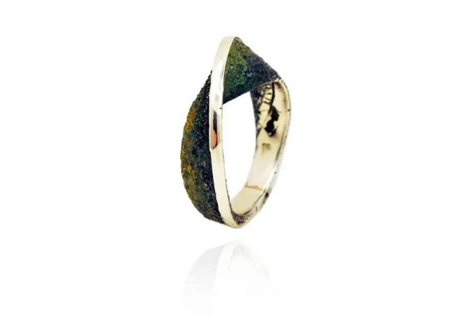 Grüner Ring Moebius, mit Textur