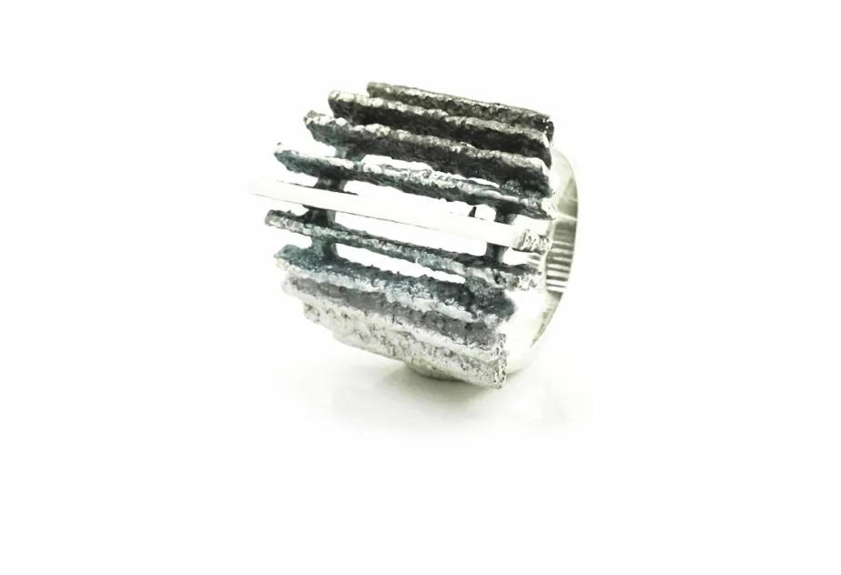 Anillo Junc Grande Gris