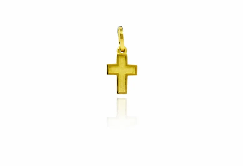 Emailliertes schlichtes lateinisches Kreuz
