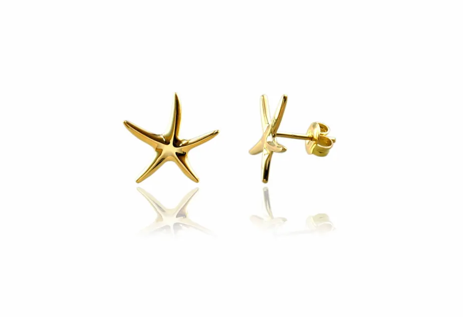 Pendientes estrella mar mediana