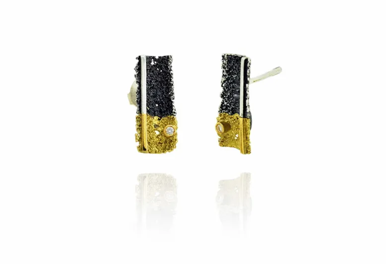 Osha silver&gold earrings