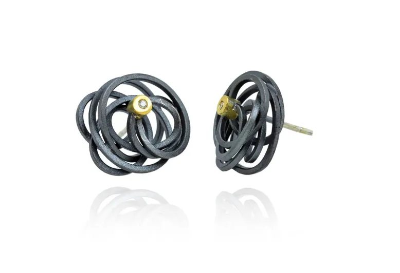 Caos silver&gold big earring