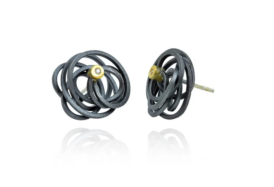 Caos silver&gold big earring