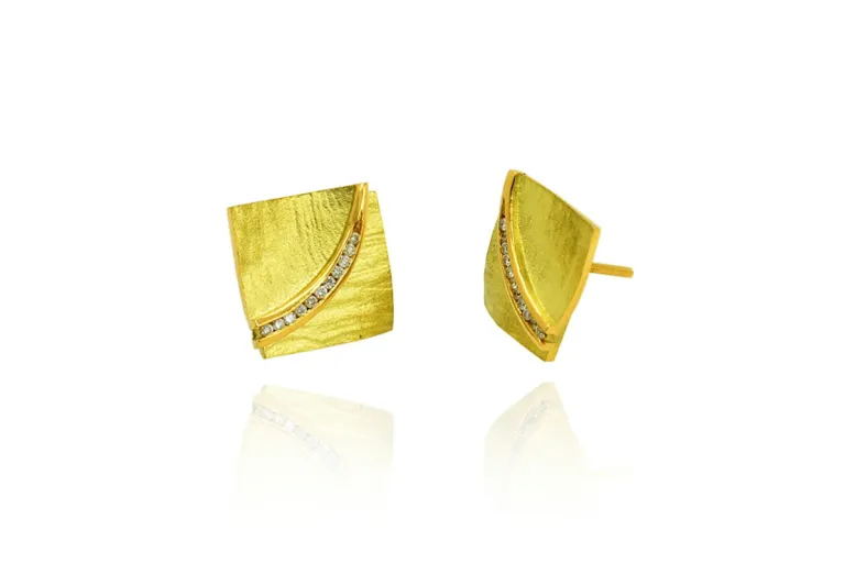 Doble Fulla Ohrringe, Diamanten und Gold