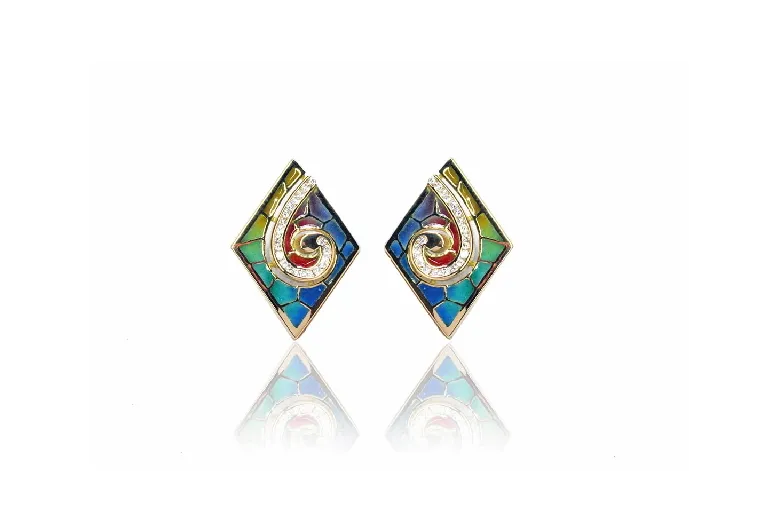 Pendientes Rombo colorines