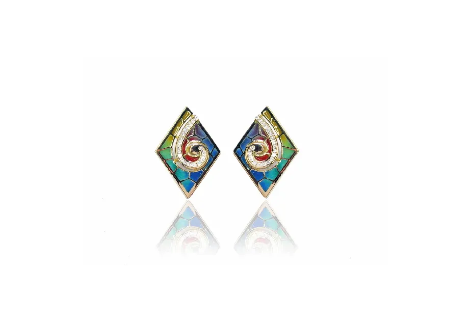 Pendientes Rombo colorines