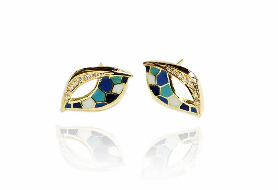Arracades Serpenti petites blaves